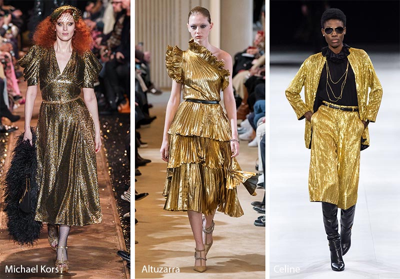 gold accent in fashion industry