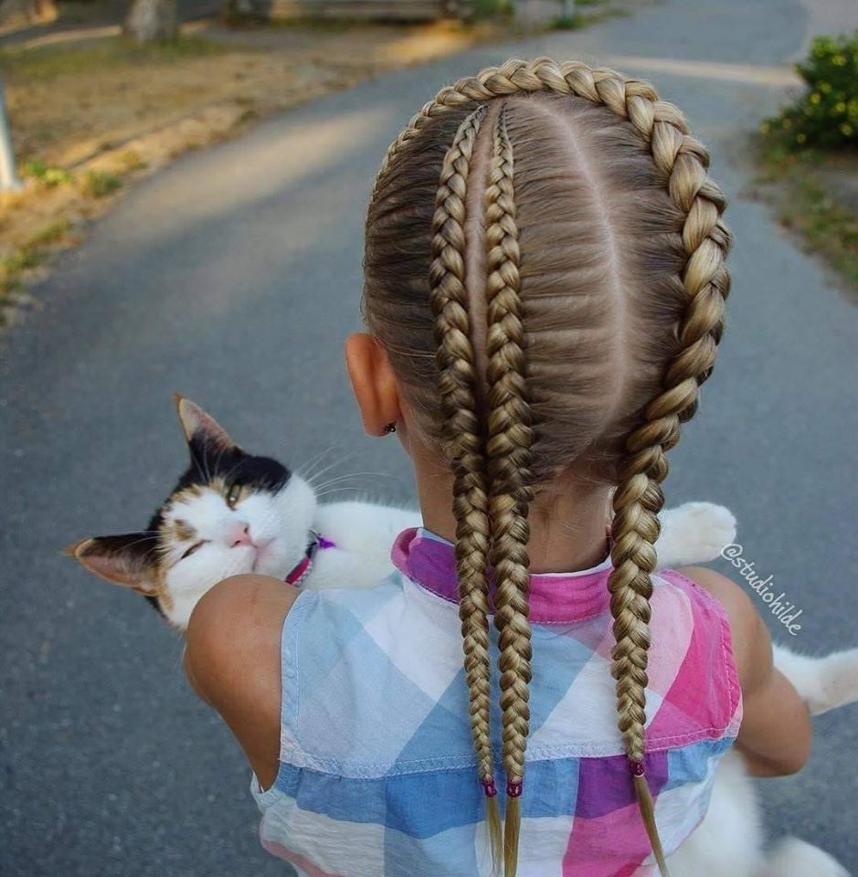 little girl's braids