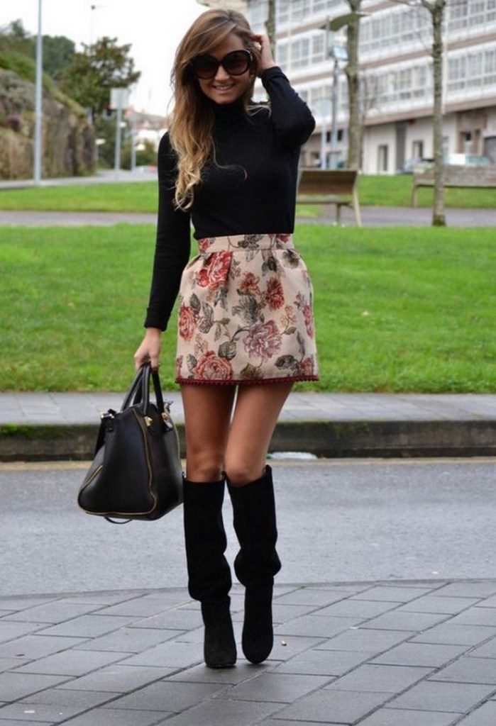 flowery skirt